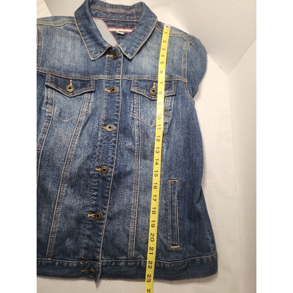 Tommy Hilfiger 2015 Denim Jacket Women's Size M Fitted - Picture 7 of 13
